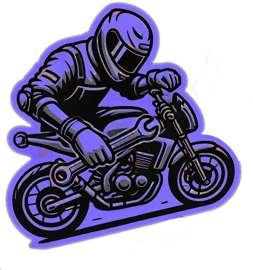 Imagem de um engenheiro mexendo em uma moto